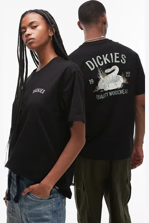 Dickies Camiseta negra con estampado gráfico trasero de serpiente de