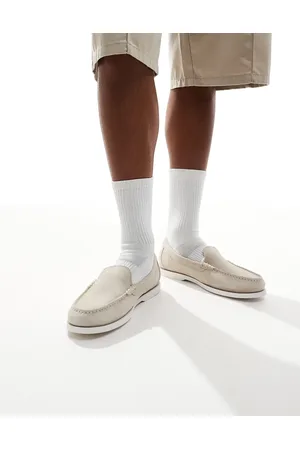 Ralph Lauren Mocasines beis y color piedra de ante Merton de -Neutro