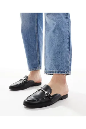 New Look Mocasines negros estilo mules con bridón de