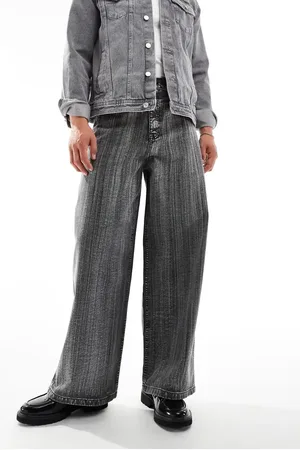 ASOS Vaqueros negro lavado muy holgados de