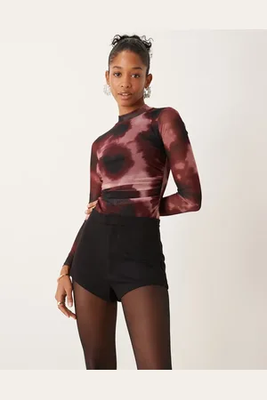 ASOS Pantalones muy cortos de vestir negros de punto roma premium de