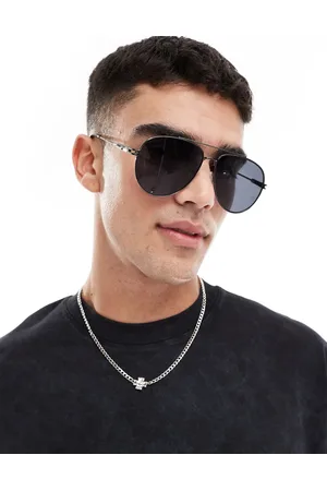 Only & Sons Gafas de sol negras de estilo aviador de