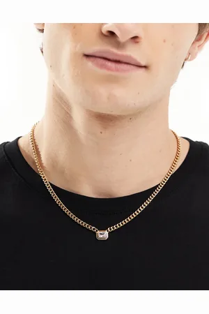 ASOS Collar de cadena con colgante de cristal de