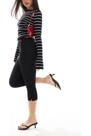 ONLY Pantalones capri de sastre negros de