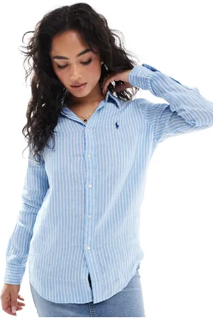 Ralph Lauren Camisa azul con logo de