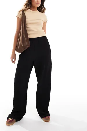 JJXX Pantalones negros de tejido rugoso de