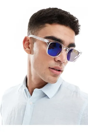 Only & Sons Gafas de sol transparentes con lentes azules tintadas de