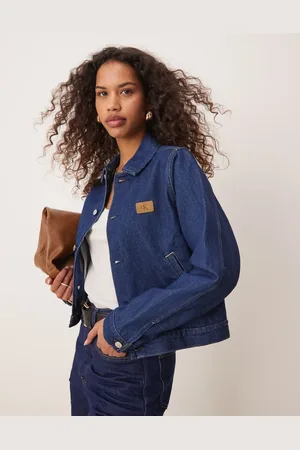 Calvin Klein Chaqueta vaquera de estilo worker con lavado oscuro enjuagado de -Azul marino