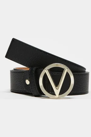 VALENTINO Cinturón con hebilla dorada del logo Hampton de Valentino