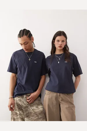 Vans Camiseta oscuro extragrande con logo en la parte izquierda del pecho de