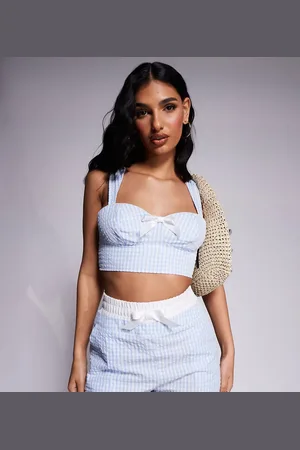 Kaiia Top corto corsetero a con detalle de lazo de sirsaca exclusivo de (parte de un conjunto)