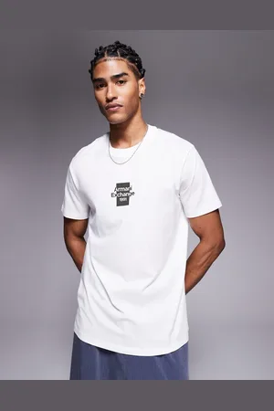 Armani Exchange Camiseta con logo estampado en el centro del pecho de