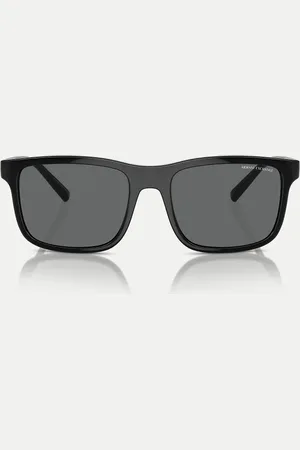 Armani Exchange Gafas de sol con montura rectangular y lentes grises AX4145S de Armani