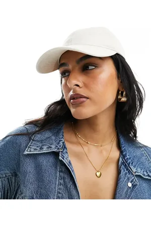 Accessorize Gorra de béisbol color de algodón de -Blanco