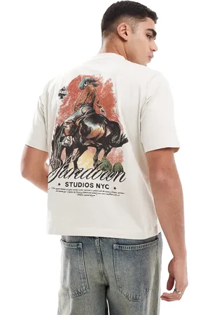 Cotton On Camiseta corta con estampado "Sundown Studios" de Cotton On-Beis neutro