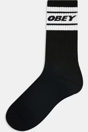 Obey Calcetines negros con logo Cooper de