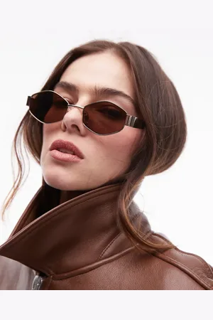 Topshop Gafas de sol doradas hexagonales Seville de