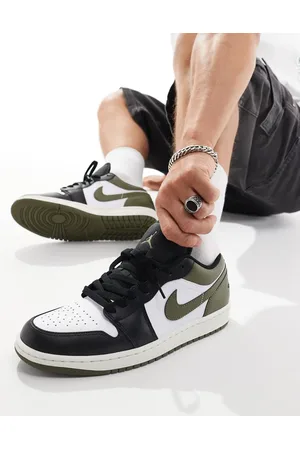 Jordan Zapatillas de deporte blancas, verdes y negras Air 1 Low de Nike