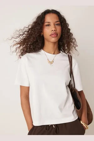 Gina Tricot Camiseta blanca de manga corta de