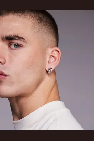 ASOS Pendientes de aro pulido de acero inoxidable resistente al agua de