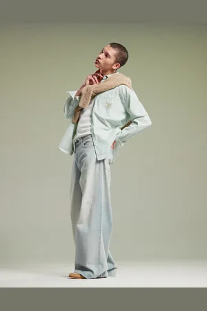 ASOS Vaqueros de pernera muy ancha con y detalle de costuras de