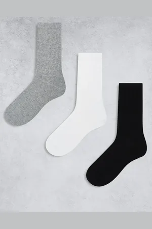 Weekday Pack de 3 pares de calcetines deportivos de color gris, negro y blanco de