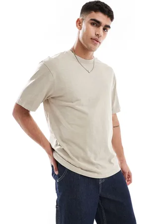 Only & Sons Camiseta color crema con diseño desgastado de -Neutro