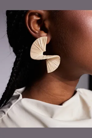 Aldo Pendientes de paja con diseño en forma de abanico Fariasun de -Neutro