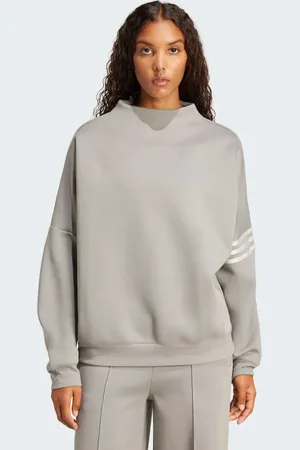 adidas Sudadera en dos tonos de extragrande con cuello subido Neuclassics de