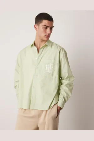 ASOS Camisa a rayas extragrande con bordado de