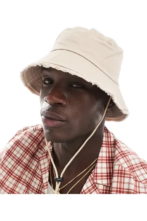 ASOS Sombrero de pescador color con bordes desflecados de -Neutro