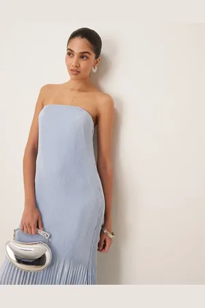 Abercrombie & Fitch Vestido largo plisado sin tirantes Giselle de