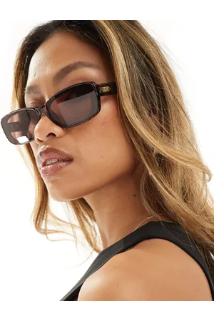 Quay Australia Gafas de sol marrones efecto carey rectangulares Vibe Check de Quay
