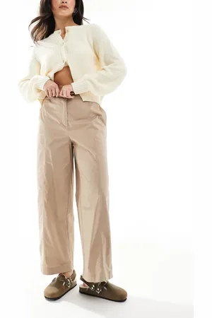 ASOS Pantalones color utilitarios de corte recto depurado de -Marrón