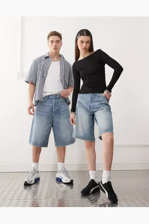 Weekday Pantalones cortos vaqueros azules holgados unisex Astro de