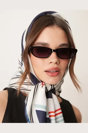 ASOS Gafas de sol brillante estrechas de estilo ojos de gato de