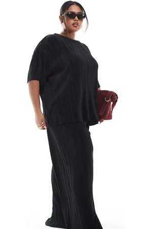 ONLY Pantalones negros plisados de pernera ancha de (parte de un conjunto)