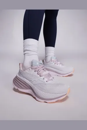 Saucony Zapatillas de deporte color nube y flor con sistema de amortiguación doble Hurricane 24 Max de -Rosa