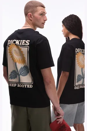 Dickies Camiseta negra con estampado gráfico en la espalda de girasol exclusiva en ASOS de