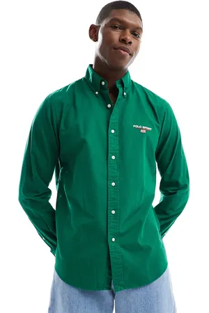 Ralph Lauren Camisa Oxford clásica extragrande con logo pequeño y acabado sobretintado de la colección cápsula Sport de