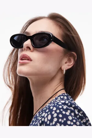 Topshop Gafas de sol negras redondas Sicily de