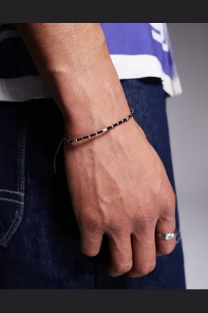 ASOS Pulsera de cordón con cuentas de metal de