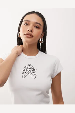 Obey Camiseta blanca con diseño encogido y logo gráfico Ghome de