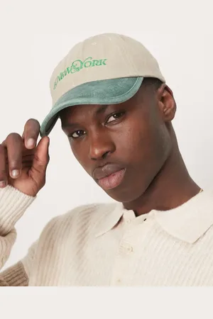 ASOS Gorra color con bordado "New York" y visera verde en contraste de -Neutro