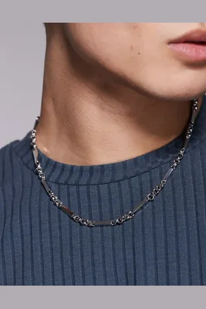 ASOS Collar de cadena con eslabones cuadrados variados de