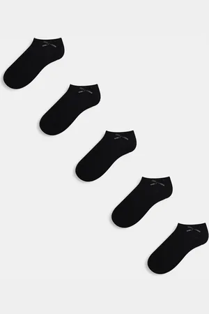 ASOS Pack de 5 pares de calcetines negros para zapatillas de deporte con lazo en la parte trasera de