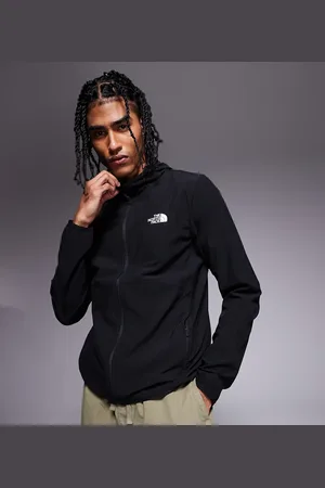 The North Face Sudadera negra con capucha, cremallera y logo 24/7 de -Negro