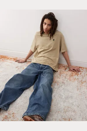 Timberland Camiseta beis extragrande con logo pequeño Dunstan River de -Neutro