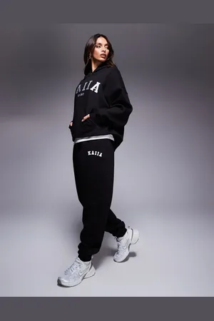 Kaiia Joggers negros con bajos ajustados de (parte de un conjunto)
