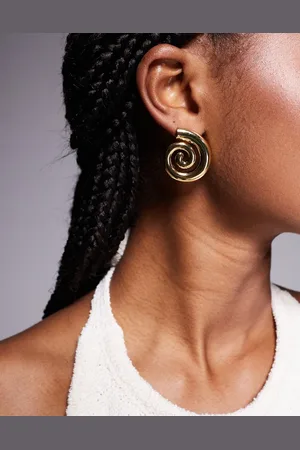 Aldo Pendientes dorados con diseño de espiral Daralelia de